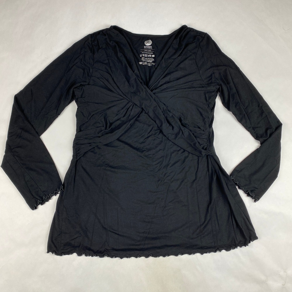 Kindred Braverly Nursing Top Size XXL Black‎ Maternity Long Sleeve
